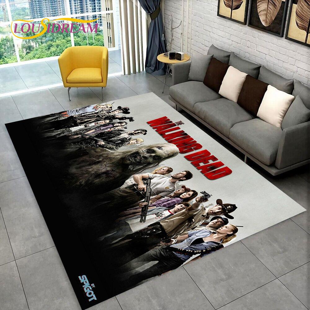 The Walking Dead Horror Area Rug Large,Carpet Rug for Living Room Bedroom Sofa Doormat Decoration,Kids Play Non-slip Floor Mat