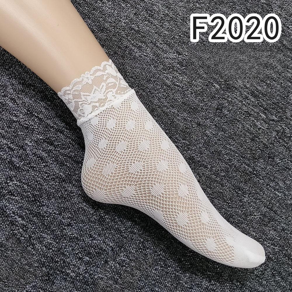 Women Retro Gothic Summer Lace Top Floral Fishnet Ankle Socks Lady Black Nylon Short Lace Stockings 23 Models Shoe Size 5-10