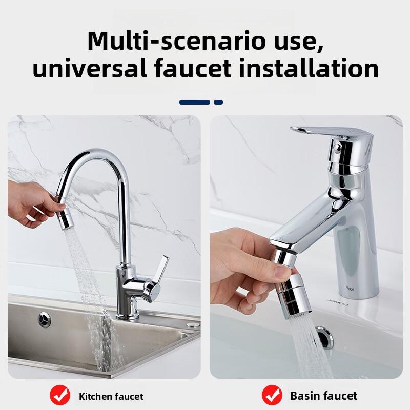 Faucet Extension Anti-splash Universal Extended Nozzle, Universal Adapter Foaming Device, Rotatable Water Filter Nozzle