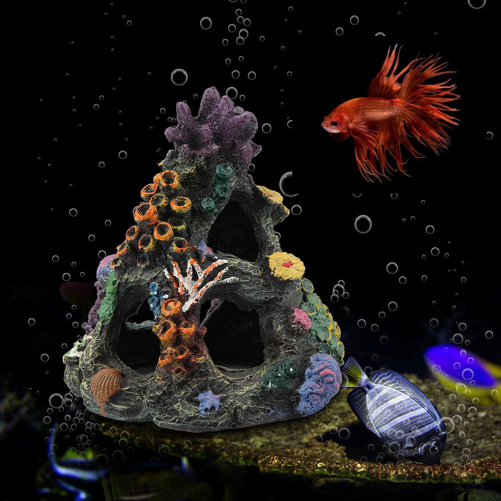 Simulation Resin Mountain Fish Tank Aquarium Ornaments Decor