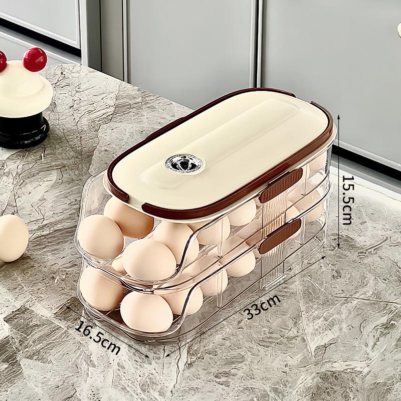 Refrigerator Slide-Out Egg Rack: Space-Saving Drawer for Easy Egg Storage