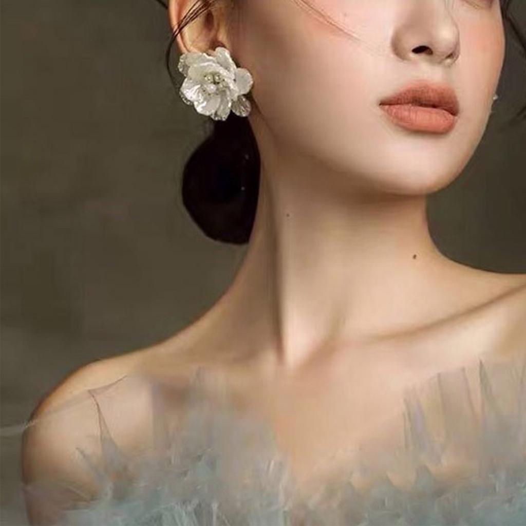 Stylish Ear Studs Unique Earrings Lightweight Ear Stud Comfortable Ear Jewelry ABS Texture Suitable for Various Outfits