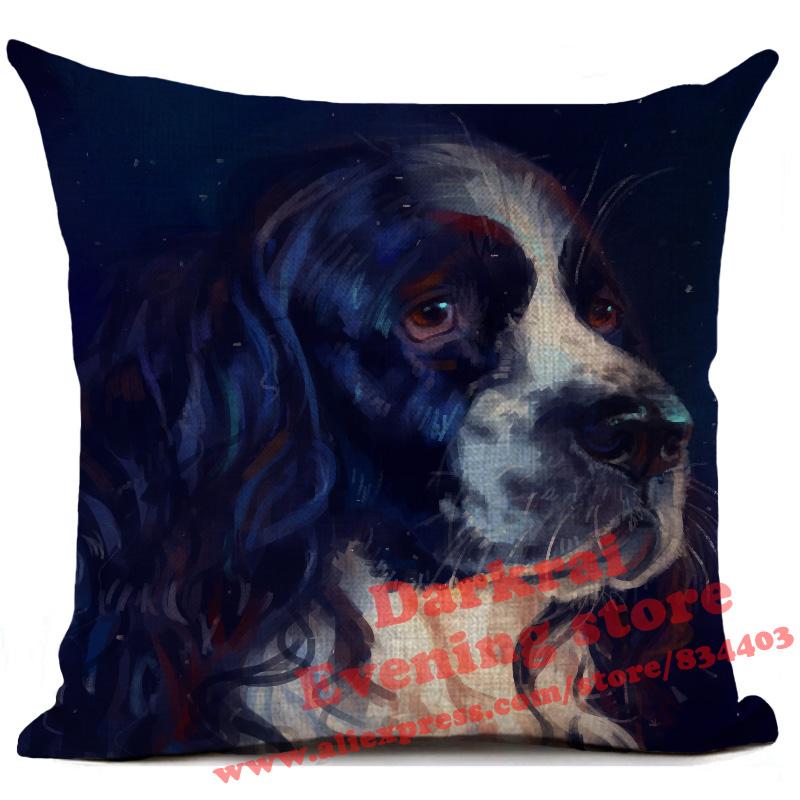 Doberman Greyhound Dachshund Corgi Dog Siberian Husky Linen Cushion Cover Living Room Sofa Throw Pillows Decorative Pillowcase