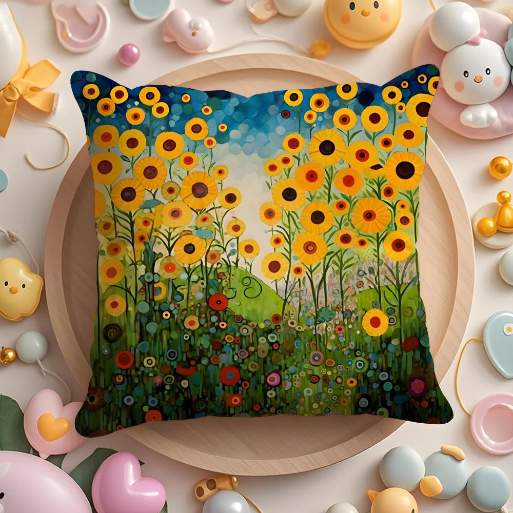 Midsummer Nights Flowers Cushion Cover Short Plush DoubleSided Printing Home Machine Washable in Warm Winter Pillow Cover