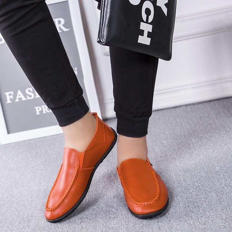 2019 New Men's Shoes Doudou Shoes Men's Trend Casual Leather Shoes Soft Sole Soft Surface Lazy Shoes