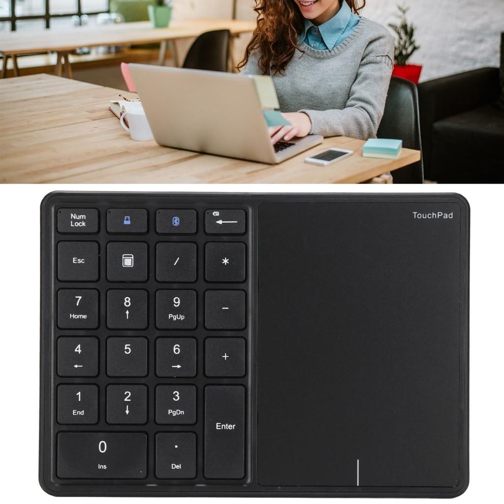 Wireless Numeric Keypad 2.4G 22 Keys Lightweight Portable Type C ABS Number Pad for Study Work