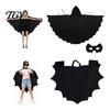 Langlebiges Kostüm für wiederholten Gebrauch Halloween Fledermausflügel Umhang, Kapuzen Umhang für Erwachsene und Kinder Cosplay Umhang für festliche Party Outfits Verstellbarer Halsriemen Umhang