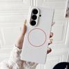Pebbled Plain Leather Red Thin Circle Magnetic Case For Samsung Z Fold 7 fold7 Fold 6 Galaxy Z Fold 6 5 Camera protect Cover