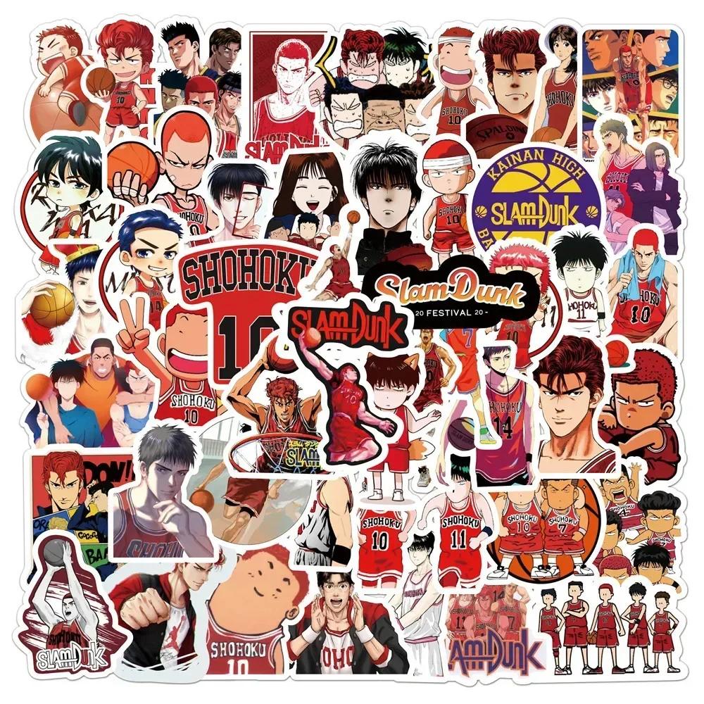 50PCS Comic Slam Dunk Anime Stickers Waterproof DIY Guitar Luggage Laptop PVC Graffiti Decal Sticker Kid Classic Toys