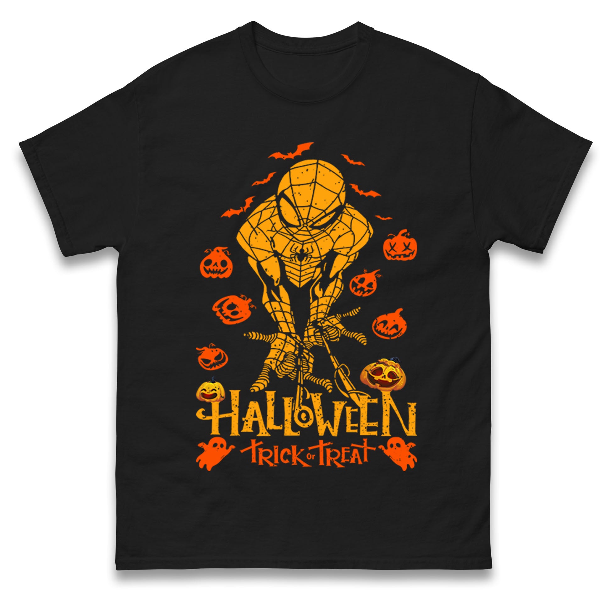 Spiderman Trick Or Treat Halloween Mens T Shirt Womens Tops Teess S