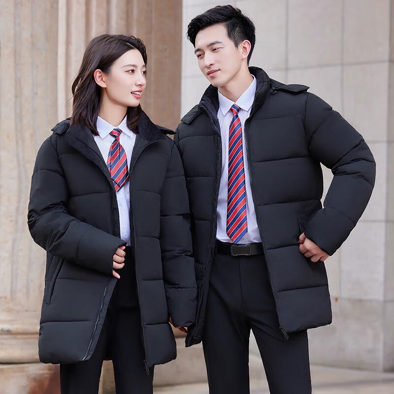 Tluoman Unisex Mid-Length Hooded Padded Work Jacket