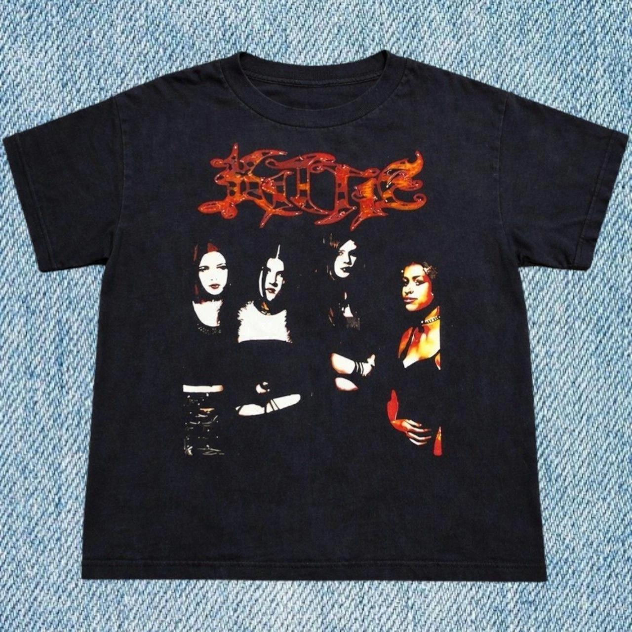 Y2K grunge Kittie band graphic tee black unisex T Shirt M