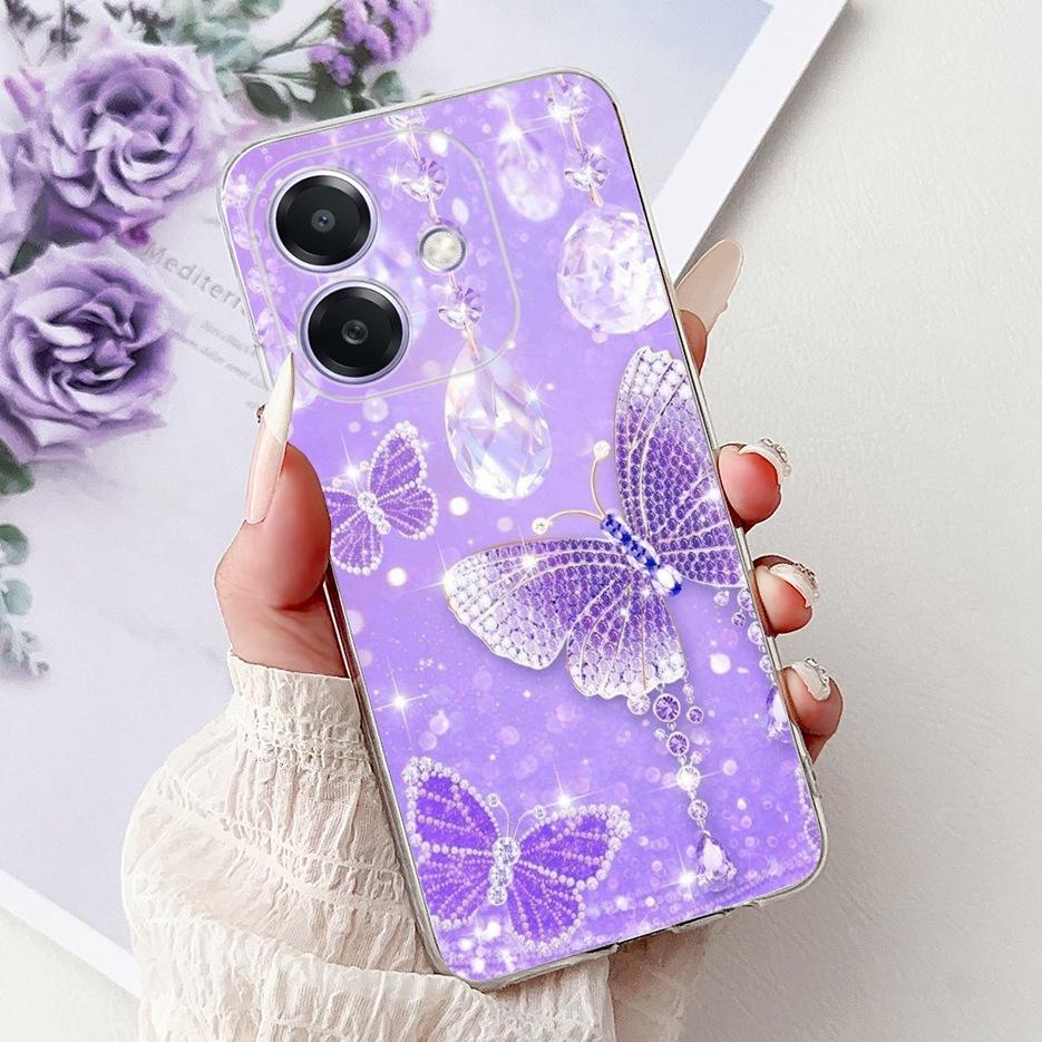 For Oppo A3 A3x 4G Case CPH2641 Luxury Fashion Painted Cover Clear Silicone Phone Case For Oppo A3x OppoA3 OppoA3x 4G Soft Shell