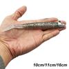 Durable Silicone Luminous Fish Eel Lure Artificial Soft Bait Lead Jig Head Worm Barbed Hook