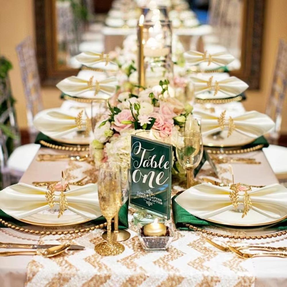 1/6/12pcs Modern Minimalist Napkin Holder Metal Dinnig Table Decoration Napkin Ring Buckles  Kitchen