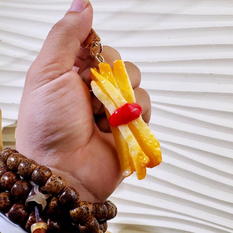 Realistic Food Keychain Set PVC Mini Crab Lobster Keyring Creative Novelty Fun Gift for Car Key Backpack Lovers Friend Party Decoration