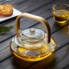 Heat-resistant Glass Coffee Pot  Natural Bamboo Handle Built-in Glass Filter Household Tea Set Pot Can Be Heated 800ml 1000ml