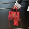 Fashion Solid Color Simple Crocodile Letters Tassel Casual Atmosphere Shoulder Handbag Bag For Women