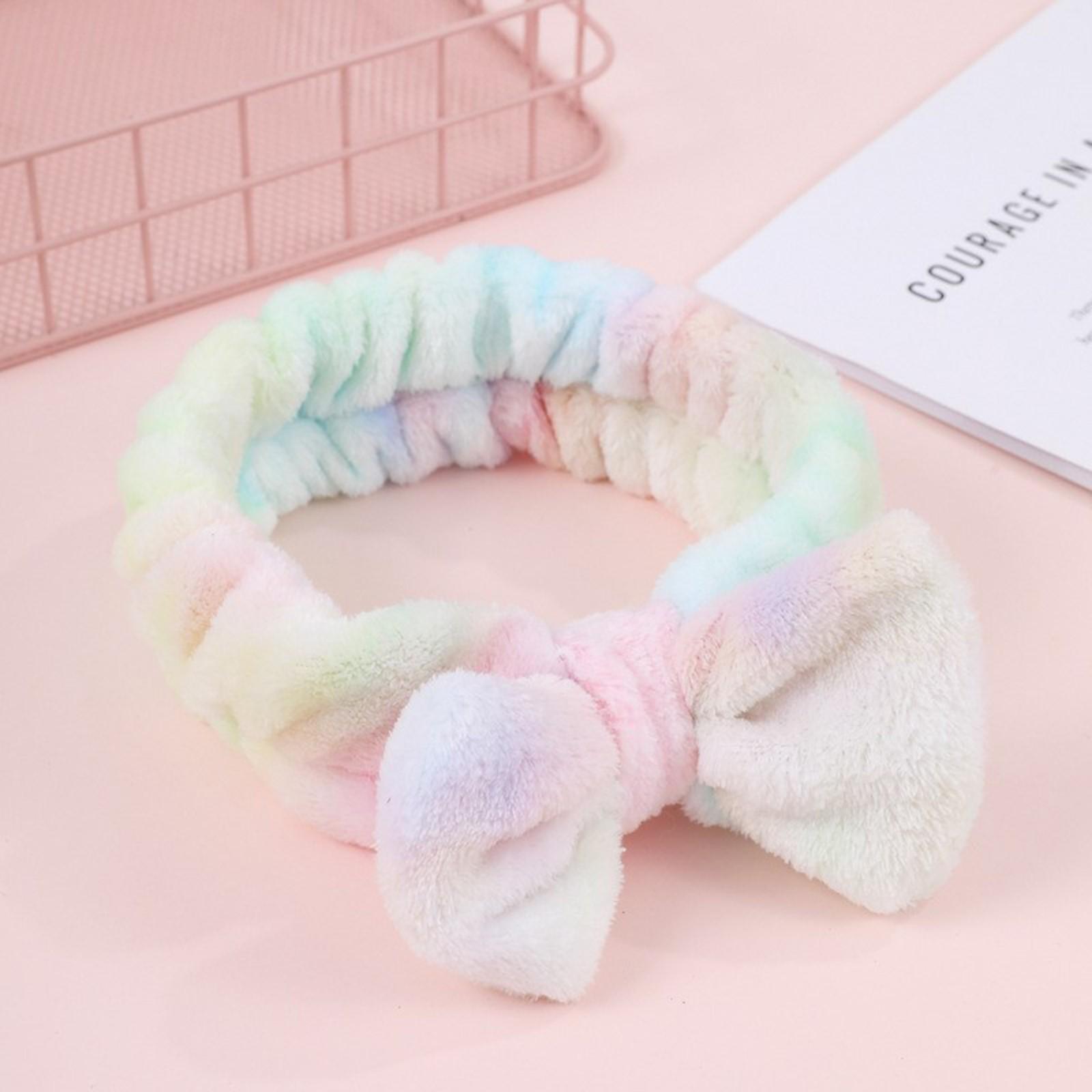 

Tie-dyed Bow Headband Face Wash Mask Headband Tie-dyed Headband One Size белый