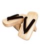 KYOETSU Geta Sandals with Single Black Paulownia and White Wood Men's Tooth, Strap, Base, (Size 27.0cm)
