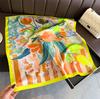 70cm Fashion Square Silk Scarf for Women Print Neck Shawl Versatile Headwear Clothing Bandana Hijab and Handkerchief Headscarf