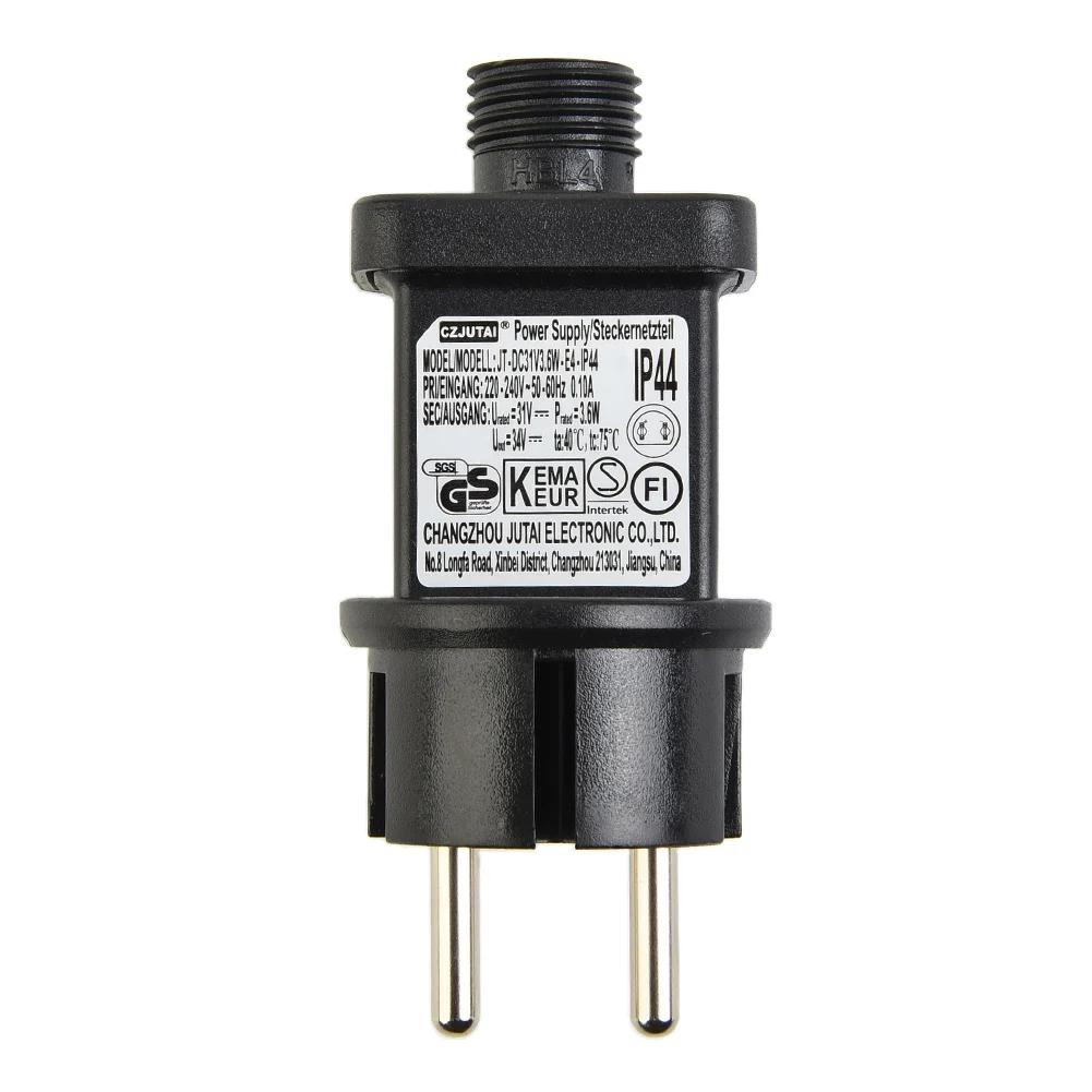 31V 3.6W LED Power Supply Adapter Transformer Driver IP44 2-pin Connectors For Fairy Lights Low Voltage String Projectors