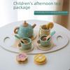 Children's Wooden Ice Cream Shop Pretend Play Dessert Set With Realistic Tea Accessories