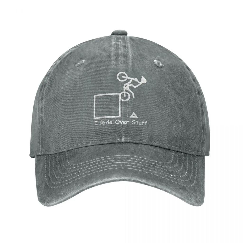 Vintage GasGas I Ride Over Stuff Refined Baseball Cap Unisex Style Distressed Denim Sun Cap Outdoor Activities Caps Hat