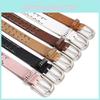 Solid Fashion Color Rivet Decoration Women Casual Wide Belt For Use Daily
