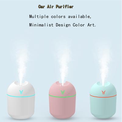 Mini Car Air Humidifier USB Air Purifier Freshener LED Lamp Aromatherapy Diffuser Mist Maker for Home Auto Mini Car Humidifiers