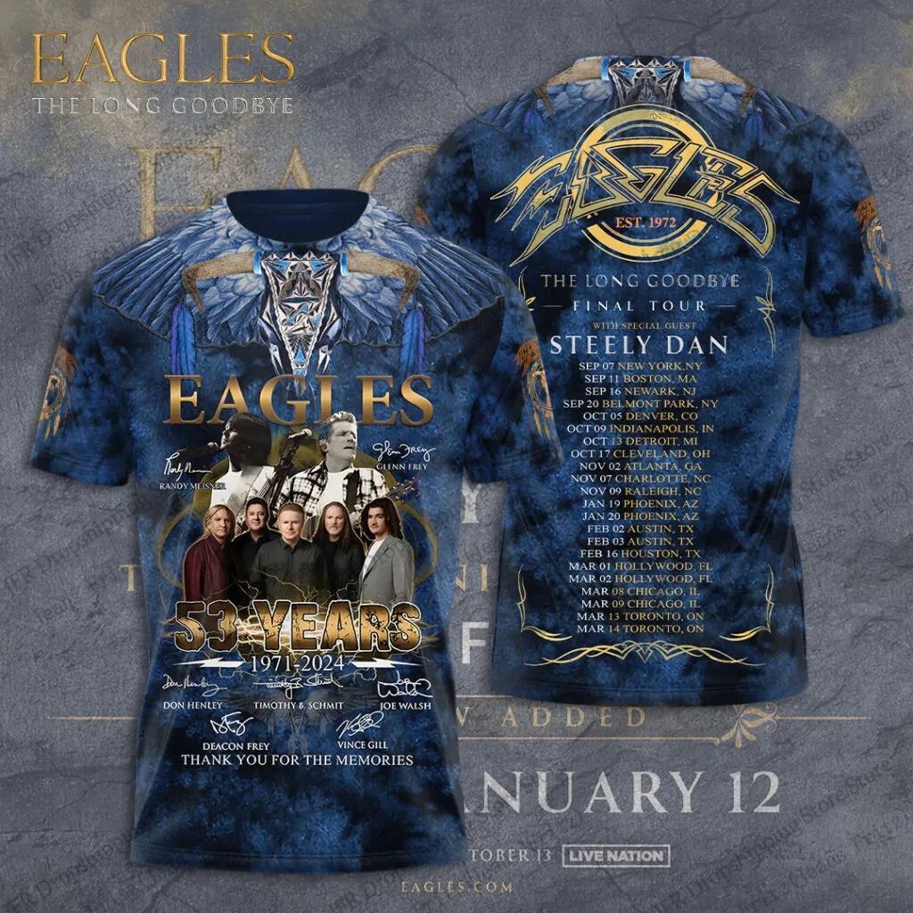 Neues Retro Rock Eagles Band 3D Druck T-Shirt Herren Damen Mode Hip Hop Lässig Kurzarm Oberteile T-Shirts Kinder T-Shirt Album Kleidung