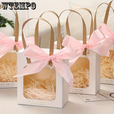 10pcs Tote Bag Premium Feeling Bridal Birthday Gift Teacher's Day Lipstick Gift Gift Box Empty Goodie Candy Packaging Box Premium Feeling Gift Bags