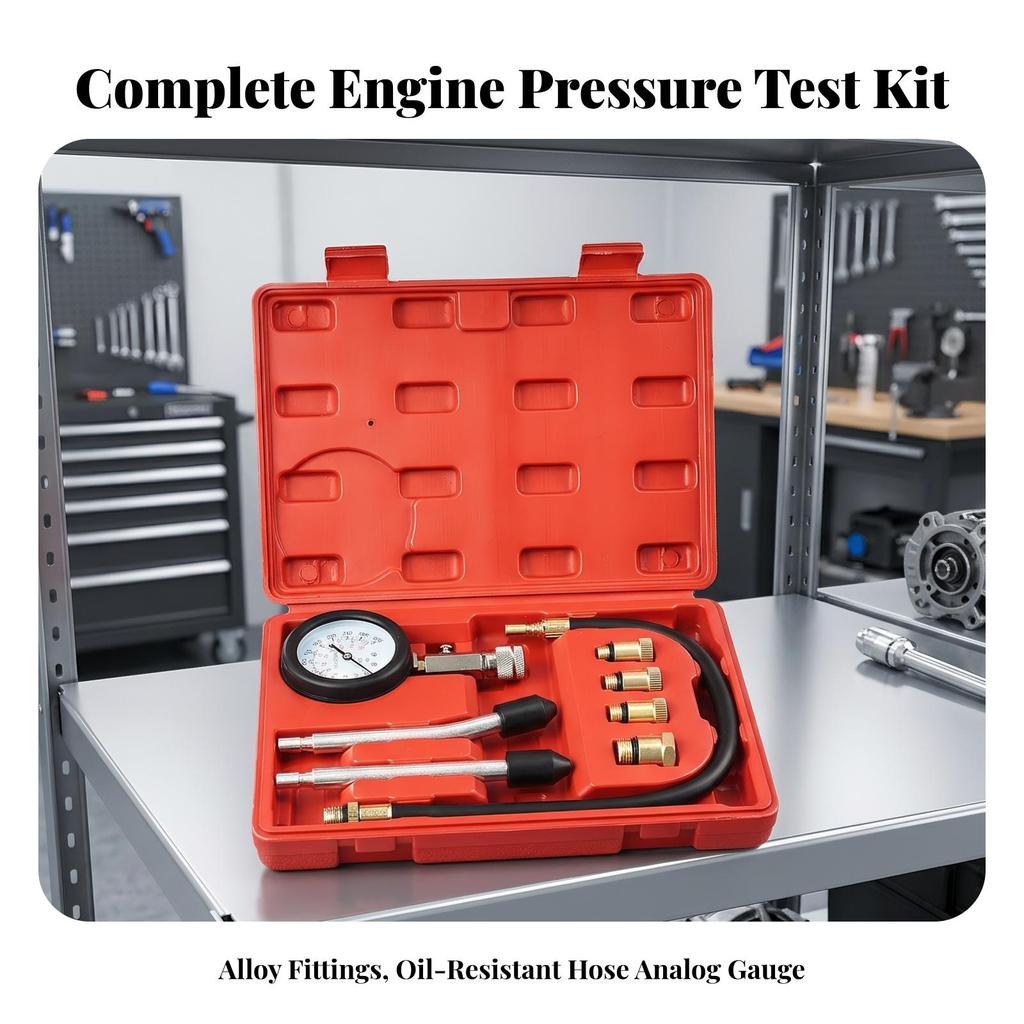 Engine Cylinder Compression Tester Kit Shock-Resistant for Diyers