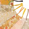 Kawasumi Washi Yuzen Washi Bookmarks Brown with Japanese Pattern Stencil-Dyed (6 Sheets)