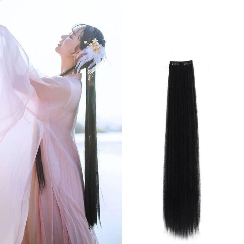 Traditional Long Straight Hair Piece Ancient Hanfu Wig Pads False Hanfu Wig Piece Women