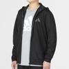 Adidas Solid Color Logo Casual Hooded Jacket Men Outerwear Black IB8137