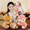 Cute Sleeping Deer Doll Children Comforting Elk Rag Doll Pillow Cute Sika Deer Plush Doll