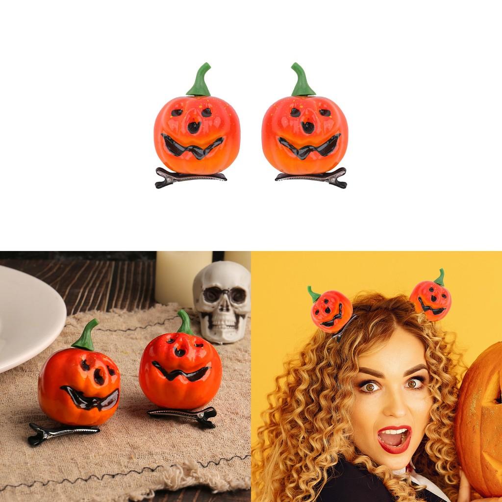 Halloween Decorative Pumpkin Hair Clip For Costume Party And Creative Headwear