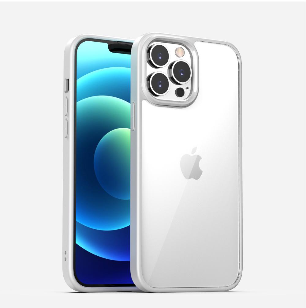 The New Model Is Suitable for iPhone13Pro Transparent Mobile Phone Case 2-in-1 PC Airbag Anti-drop Protective Case Apple 14Pro.