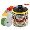 16pcs 4 Inch 100mm Diamond Polishing Pads Set for Stone Grinding and Refinishing Soft Abrasive Discs for Marble Granite Concrete
