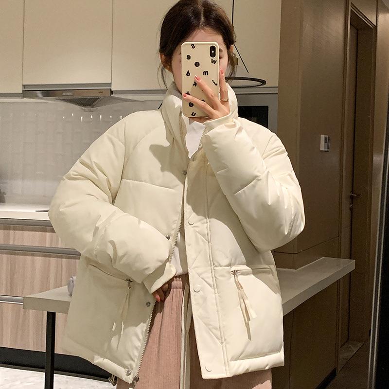 Down Cotton Clothes Women's Short Winter New Loose Fashion Thickened Small Stand-up Collar Students Anti-season