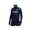 Letter Logo Half High Neck Slim Fit Raglan Long Sleeve T-Shirt Men Tops Dark-Blue FN9831-454