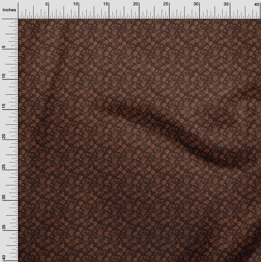 oneOone Cotton Flex Brown Fabric Batik Diy Clothing Quilting Fabric Print Fabric By Yard 40 Inch