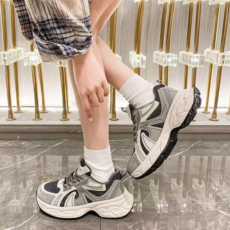 Spring and Autumn New Thick-soled Heightening Casual Sports Shoes Thick-soled Retro Dad Shoes Purchase