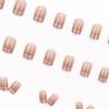 Blush Gradient Plaid Nail Stickers: Autumn/Winter Collection, 24 Pieces