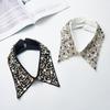 Women Pointed Faux Collar With Crystal Studded Multiuse Wardrobe Outfit Upgrade Decorative Collar For Casual Formal