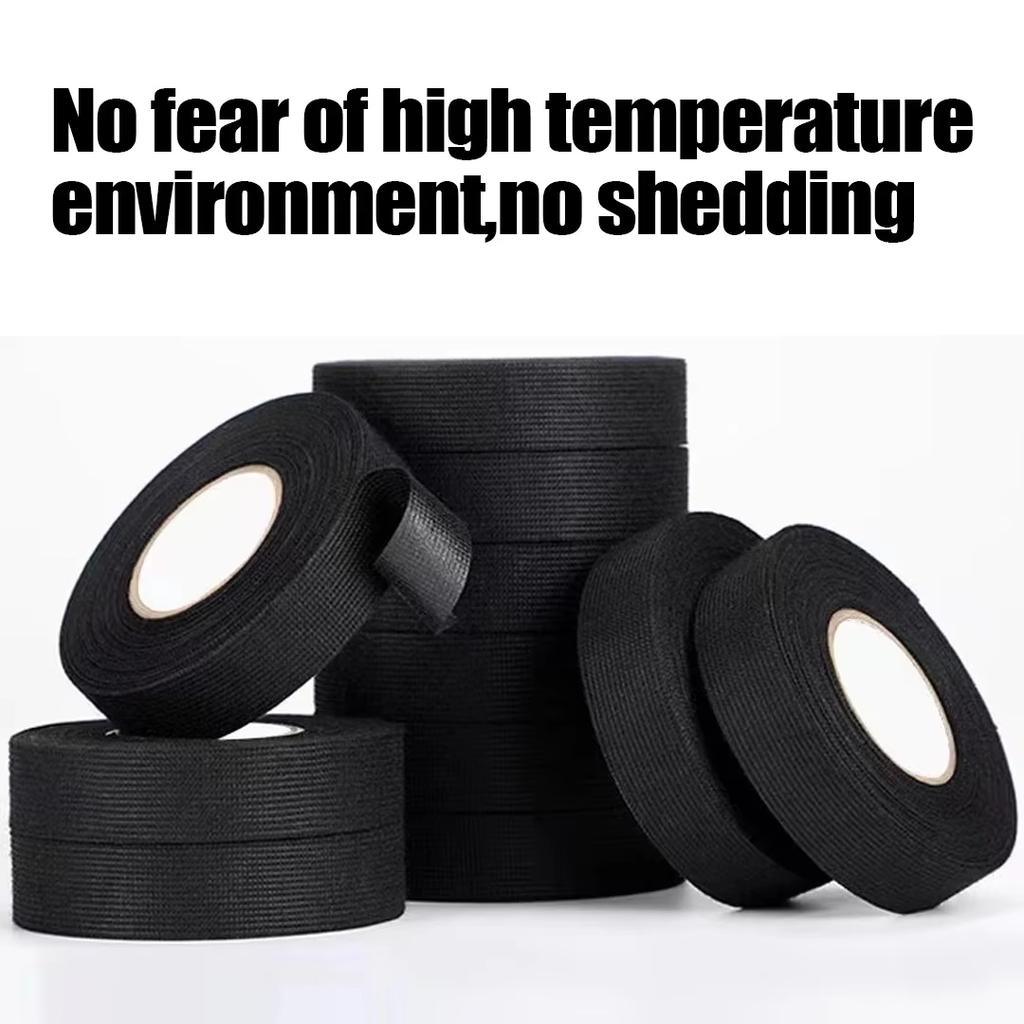 1-10PC Electrical Insulating Tape Heat Resistant Harness Tape 9/15/50MM Car Cable Harness Wiring Loom Protection Waterproof Tape
