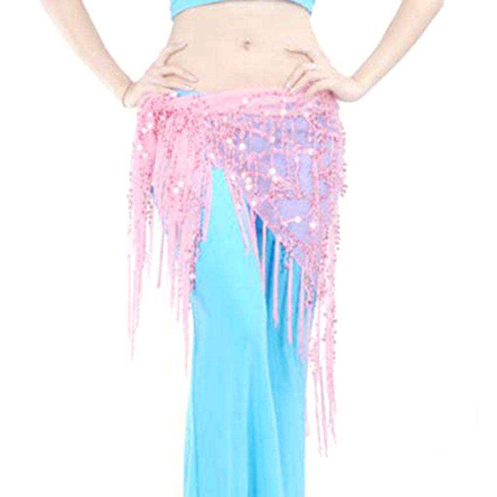 Female Belly Dance Hip Scarf Decorations Accessory Belts Bellydance Costume Nylon Mesh Yarn Beauty Waistband Performance
