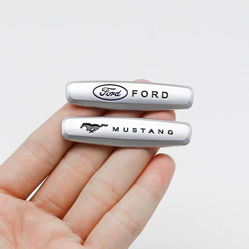 Auto Interior Cabin Tuning Accessory Parts Rigid Metal Car Seat Emblem Badge For Ford Mustang Shelby Cobra Focus Mondeo F-150