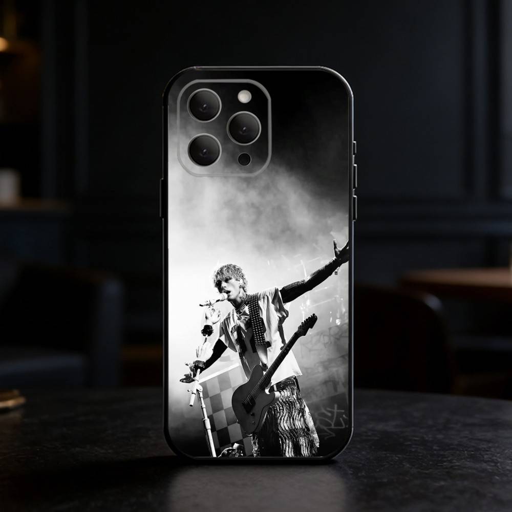 MGK LOST A-AMERICANA Phone Case For iPhone 17,16,15,14,13,12,11 Plus,Pro Max,SE4Soft Silicone Black Cover